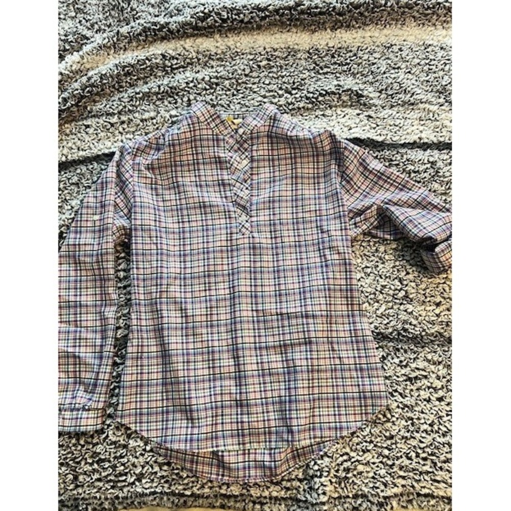 Women's‎ Vintage EccoBay Plaid 3/4 Pull Over Size 13/14